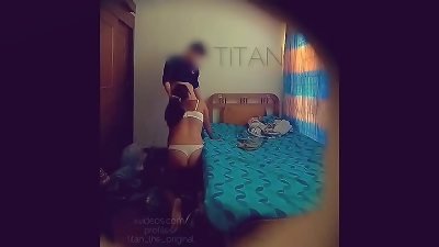 Hidden camera with a magnificent girl, she is a co-worker, the tiny hoe revved out very deep throating